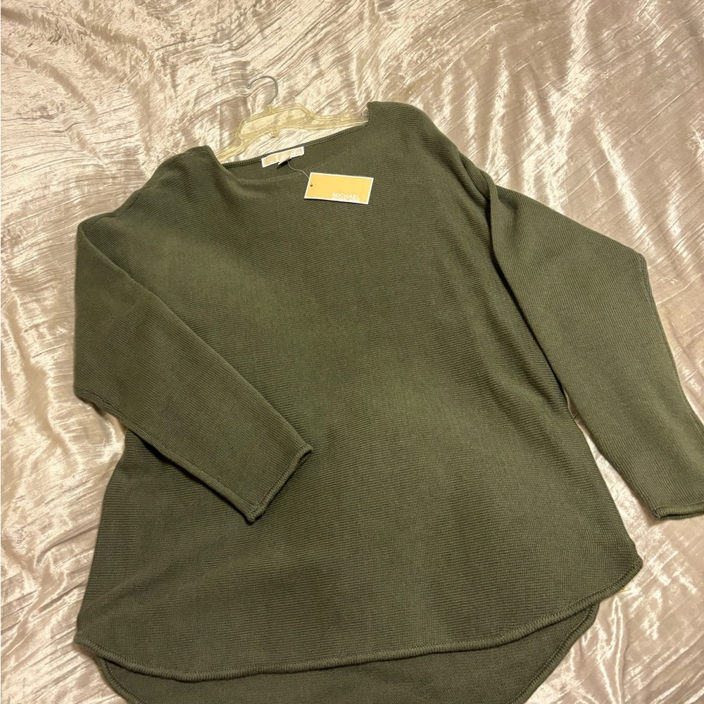 NWT Michael Kors tunic sweater with zipper details